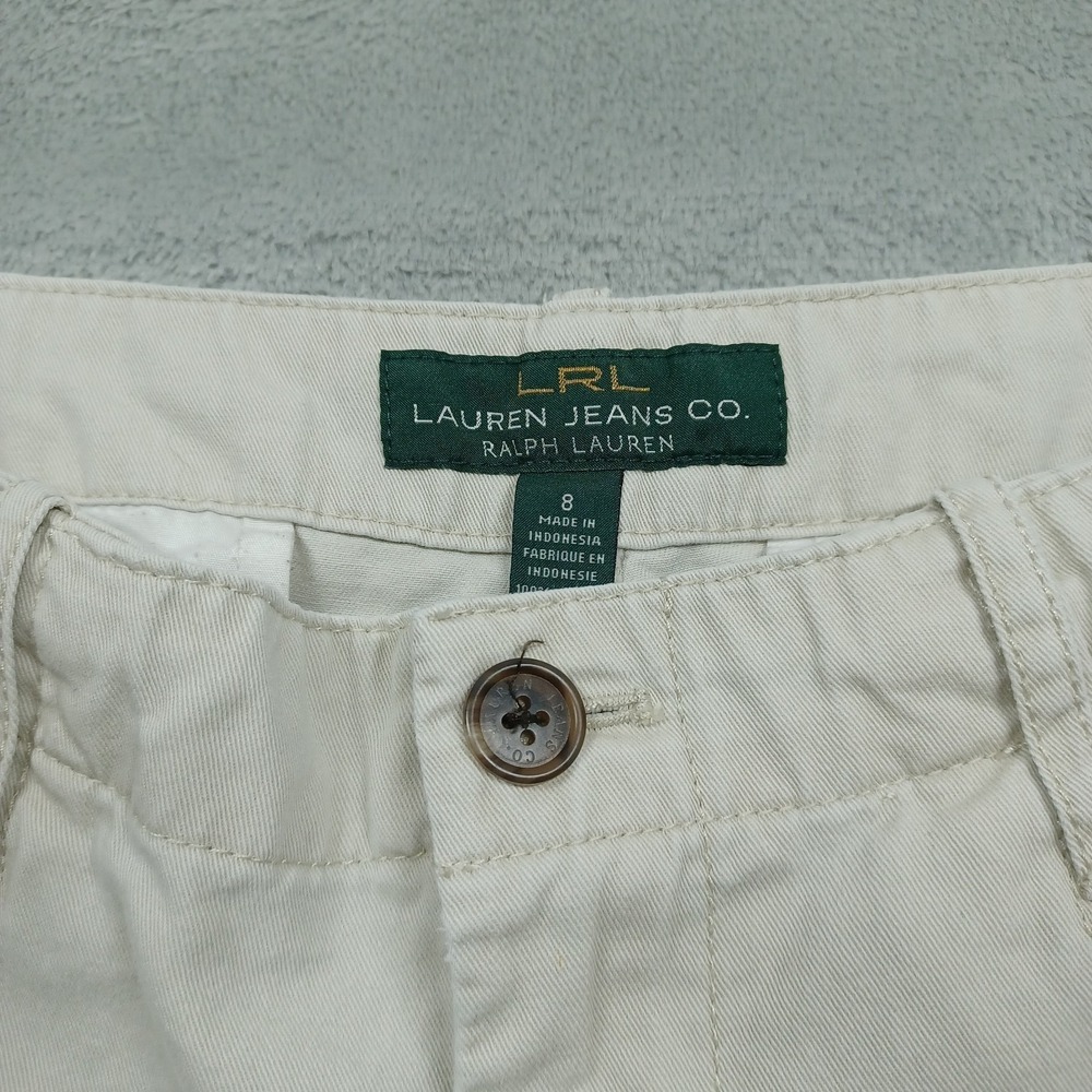 Lauren Ralph Lauren Shorts Womens 8 Beige Pockets Casual Preppy - Picture 2 of 6